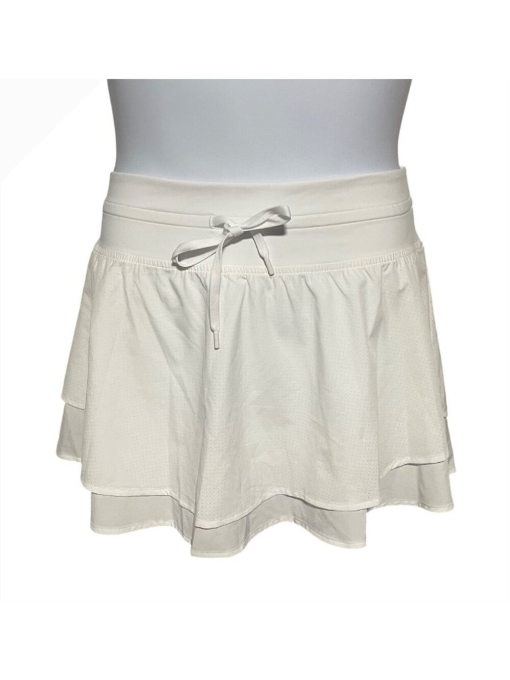 DSG Womens White Stride High Rise Skort With Built In Shorts Sz XXL Golf Tennis
